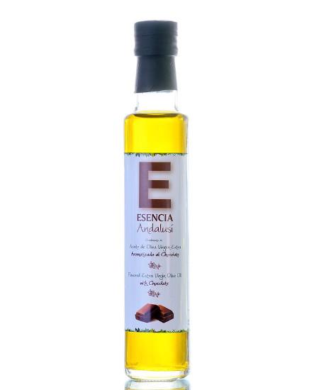 Variedad aceite oliva virgen extra aromatizado al chocolate 250ml Esencia Andalusí