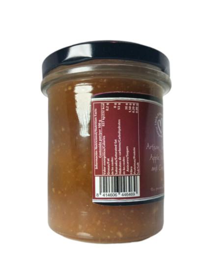 Variedad Mermelada Casera de Manzana, Nueces y Canela en tarro de cristal de 240 gr