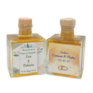 16 Botellas para regalar Cuadradas con 100ml de Aceite de Oliva Virgen Extra Esencia Andalusí