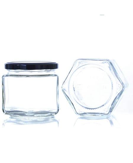 Variedad Tarro vidrio hexagonal vacío 500gr Esencia Andalusí