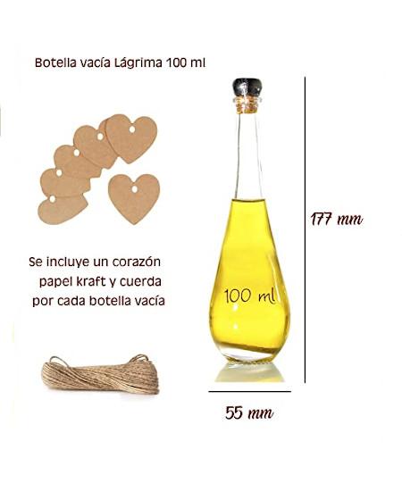 Variedad Botella vacía Lágrima Cristal 100ml Esencia Andalusí
