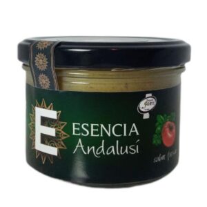 Variedad Mousse de Aceite de Oliva Virgen Extra al Tomate y Albahaca en tarro de vidrio de 180gr Esencia Andalusí