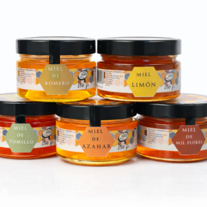 Miel Pura Natural 250g tarro de cristal (varios sabores)