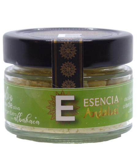 Variedad Polvo de Aceite de Oliva Virgen Extra y Albahaca 50gr en tarro de cristal Esencia Andalusí