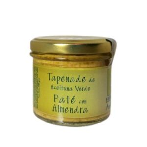 Variedad Paté Casero de Aceituna Verde y Almendra Tapenade 110gr con Aceite de Oliva Virgen Extra 110gr Esencia Andalusí