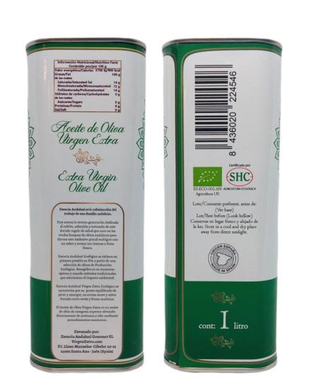 Aceite de Oliva Virgen Extra Ecológico – Lata 1L – Olivalle