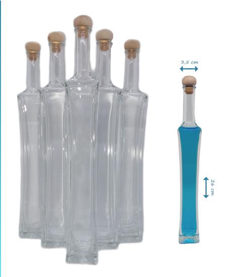 Variedad Botella decorativa de cristal Esmeralda 100 ml Esencia Andalusí