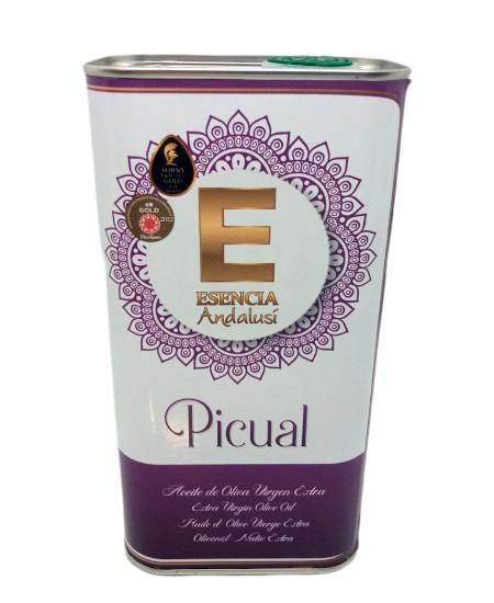 Variedad Aceite Virgen Extra Premium Picual lata 1 litro Esencia Andalusí