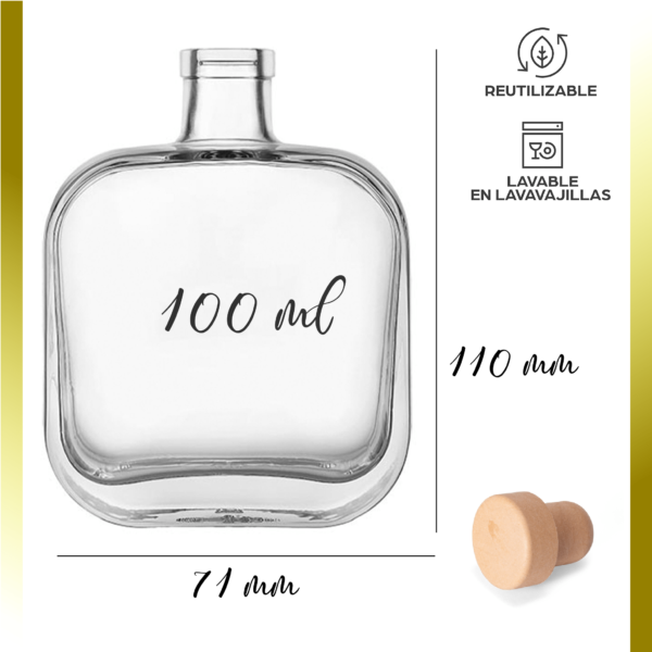 Botella decorativa de cristal Melanie 100ml 12/24 unidades - Imagen 3