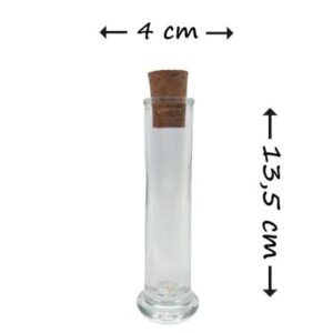 Variedad Probeta tubo de vidrio de 30 ml, con tapón de corcho Esencia Andalusí
