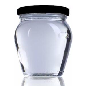 Tarro de vidrio Ánfora de 300 ml, con tapa de metal a rosca Esencia Andalusí