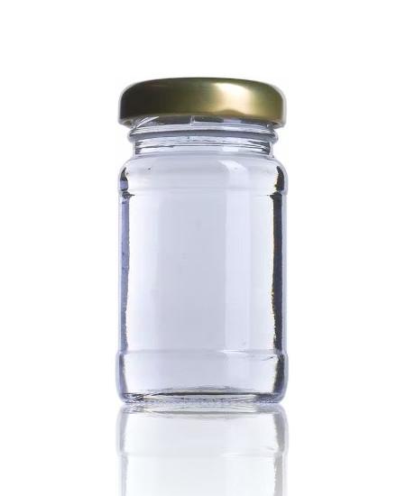 Tarro de vidrio de 60 ml redondo con tapa a rosca, vacío Esencia Andalusí