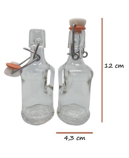 Botellas de cristal con tapón mecánico y asa de 40 ml (15/30 uds)