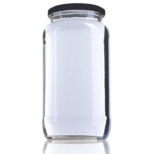 Tarro de cristal de 1 litro, redondo con tapa a rosca Esencia Andalusí