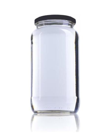 Tarro de cristal de 1 litro, redondo con tapa a rosca Esencia Andalusí