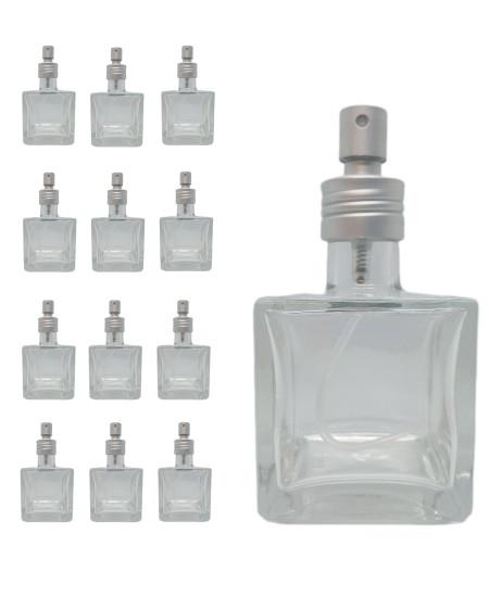 Botellas de cristal con spray pulverizador Cuadradas vacías 100 ml Esencia Andalusí