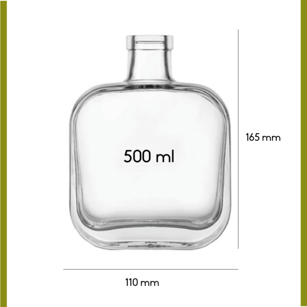 Botella decorativa de cristal Melanie 500ml 12/6 unidades - Imagen 4