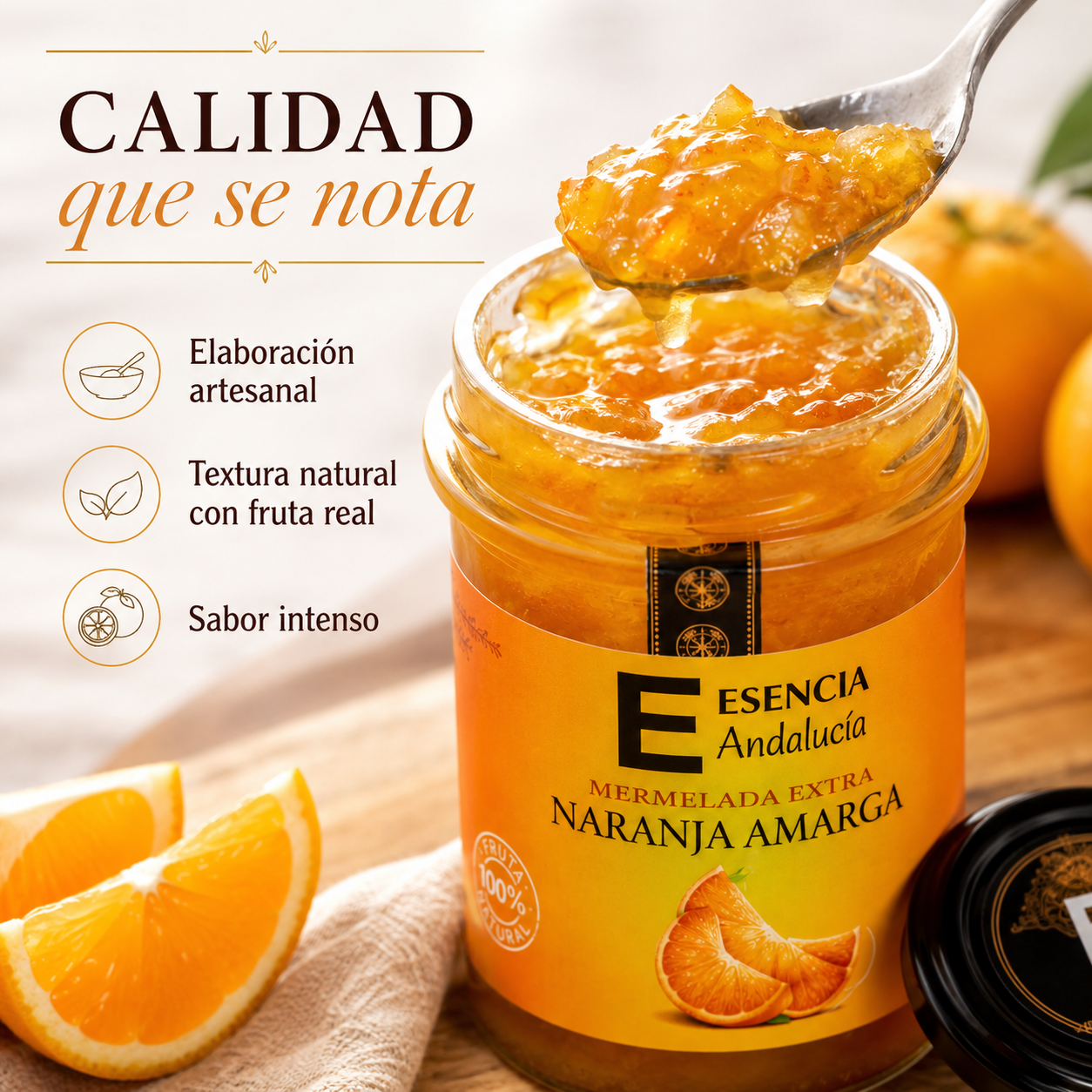 Mermelada Casera de Naranja Amarga en tarro de cristal de 210 gr - Imagen 3