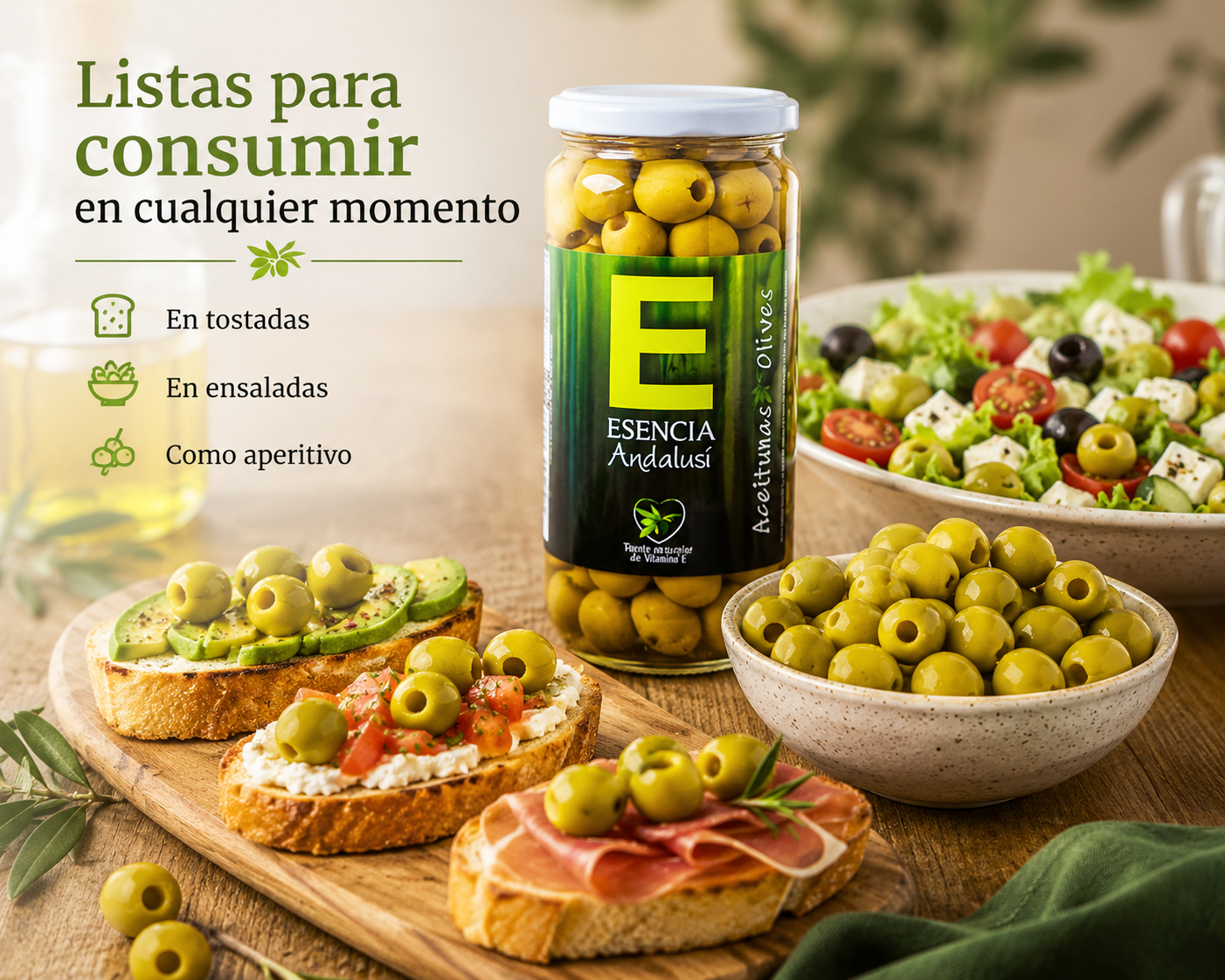 Aceitunas Gordal Sin Hueso 700 gr en tarro de cristal. - Imagen 3