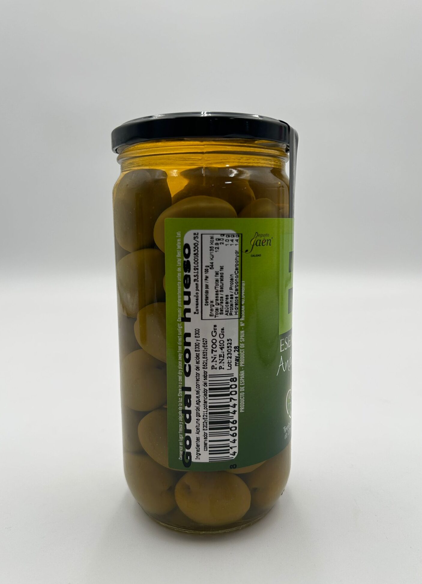 Aceitunas Gordal Con Hueso 700 gr en tarro de cristal. - Imagen 2