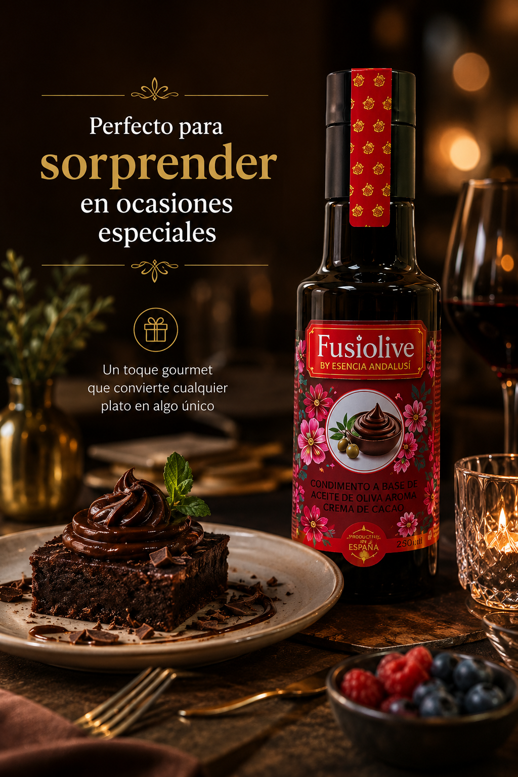 Aceite de Oliva Aromatizado con Crema de Cacao 250 ml - Imagen 7
